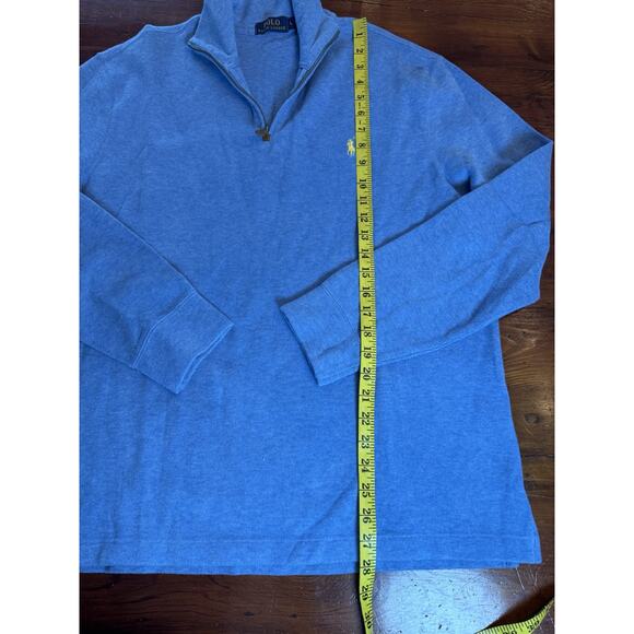 Polo Ralph Lauren Light Blue Mens 1/4 Zip Pull Over Sweater Size Large - Picture 5 of 14